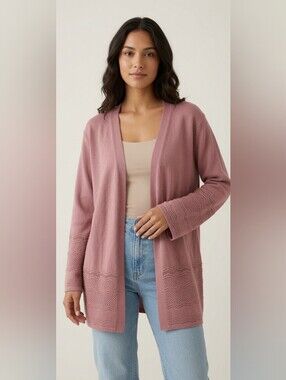 Elegant Pink Cardigan Sweater Super Soft & Oversized